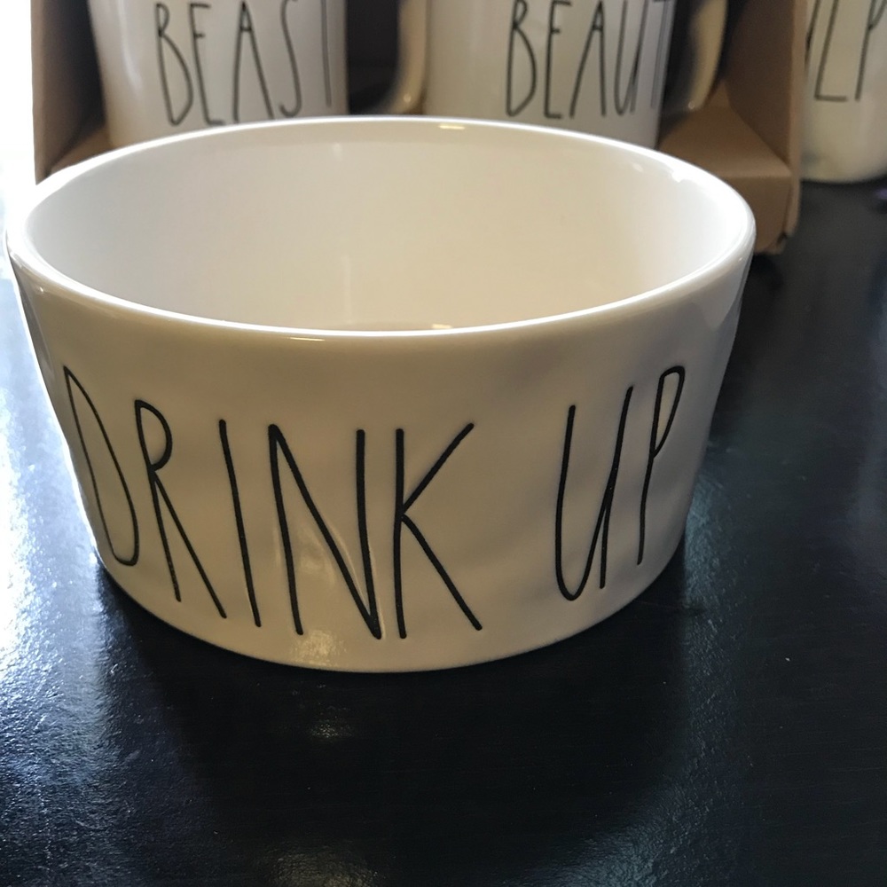 Rae Dunn collectible dog bowl ( Drink Up)